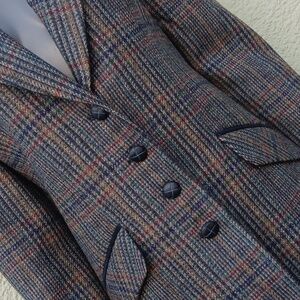 Maurices  Ladies Vintage Multicolor Tweed Coat w/Genuine Suede Trim